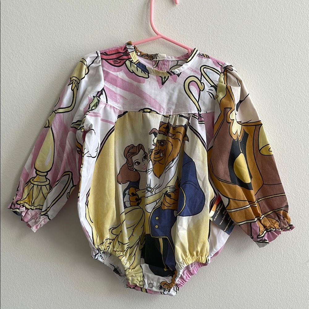 Little Moppet Shop Beauty and the Beast Baby Romper